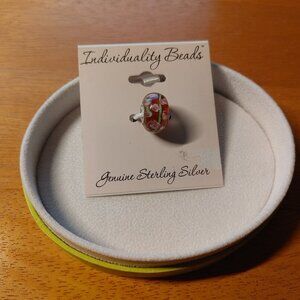 CHARM BNWT Individuality Bead Sterling Silver Pink Charm